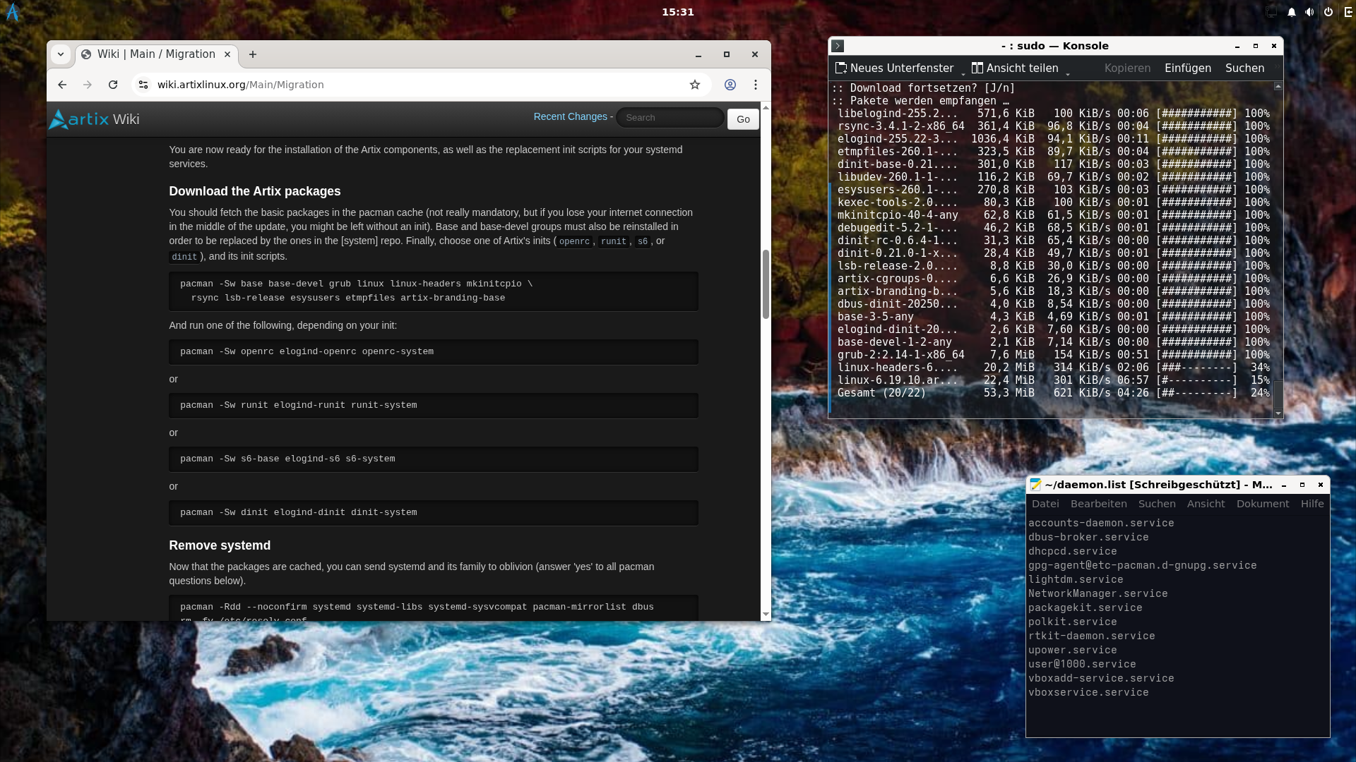 VM during migration